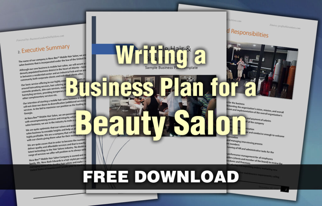 mobile hair stylist business plan