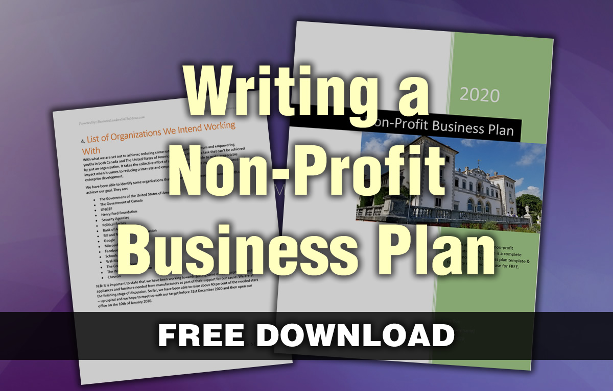 How to Write a Business Plan for your Non-Profit – Z Marketing and Inside Non Profit Business Plan Template Free Download